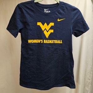 2for$20 Womans basketball West Virginia university WVU nike small blue gold tee